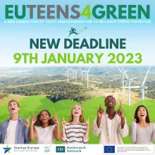 EUTEENS4GREEN: New deadline 