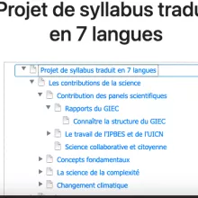 Here is the education for climate curriculum translted to French. 