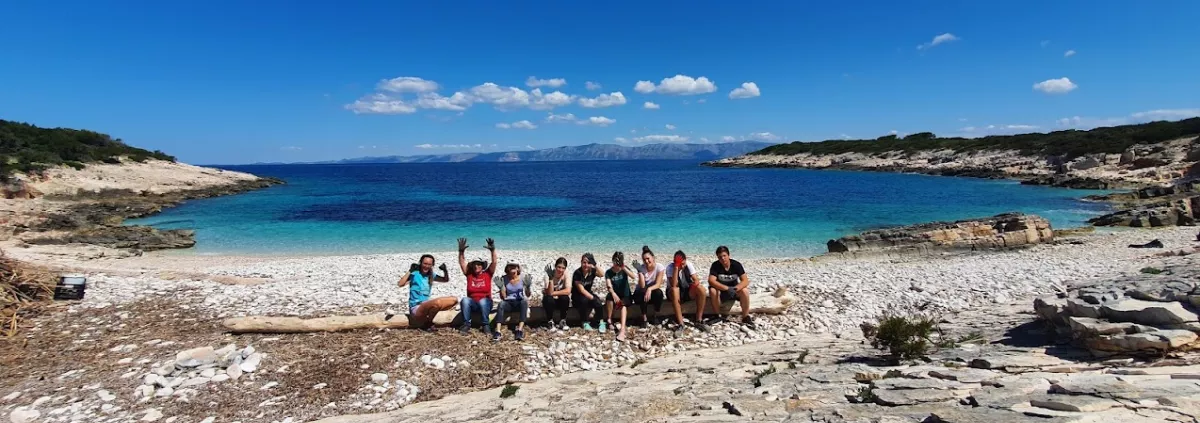 Our hands make the beach more beautiful - cleaning the beach on the island of Prizd