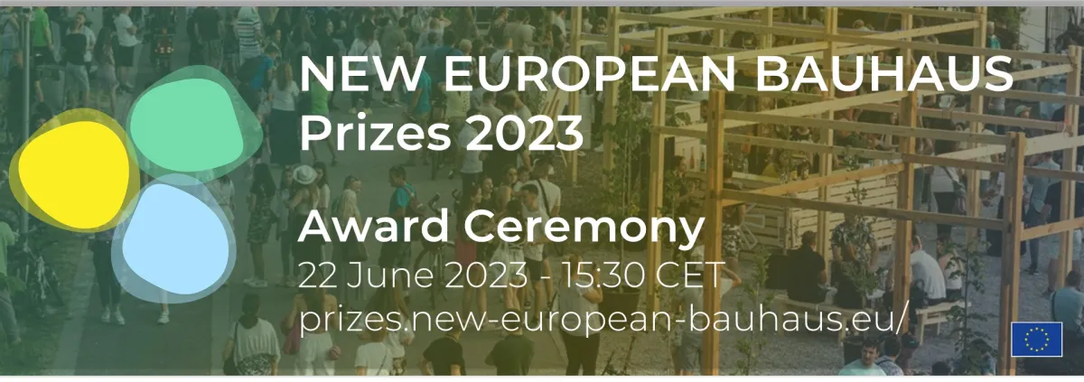 Banner inviting to the NEB Prizes 2023 Award Ceremony on 22 June from 15:30 (CET) onwards