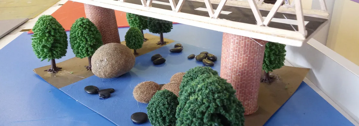 Truss bridge in 1:100 scale