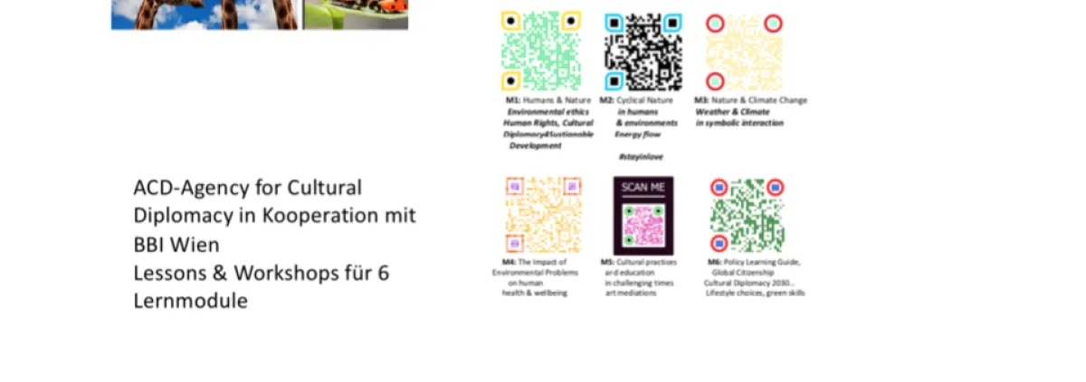 Poster with QR codes to reach MOODLE course